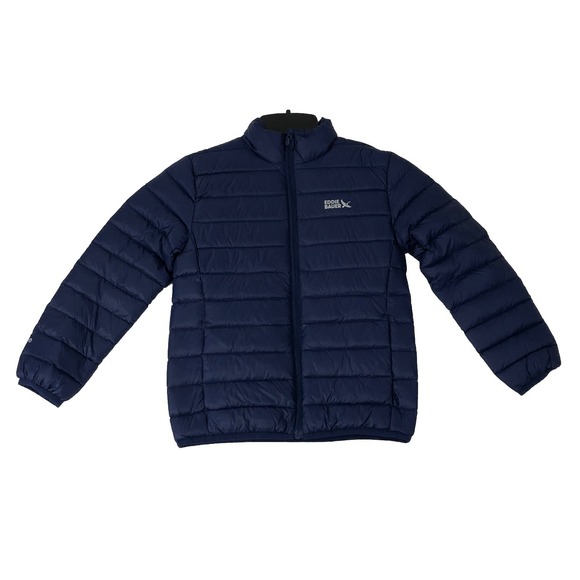 Eddie Bauer Jacket Girls Size Small 6/7 Navy Blue Packable Down Coat 650 NWT - Picture 1 of 16